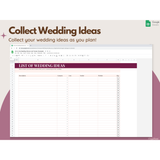 Wedding Planning Spreadsheet Google Sheets