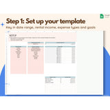 Rental Airbnb Template, Rental Income Tracker, Expense Tracker, Airbnb Spreadsheet, Rental Bookkeeping, Real Estate Template, Google Sheets