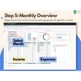 Rental Airbnb Template, Rental Income Tracker, Expense Tracker, Airbnb Spreadsheet, Rental Bookkeeping, Real Estate Template, Google Sheets
