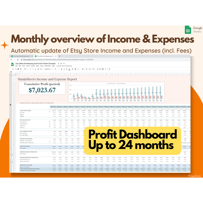 Spreadsheet to Keep Track of Etsy Sales – Google Sheets