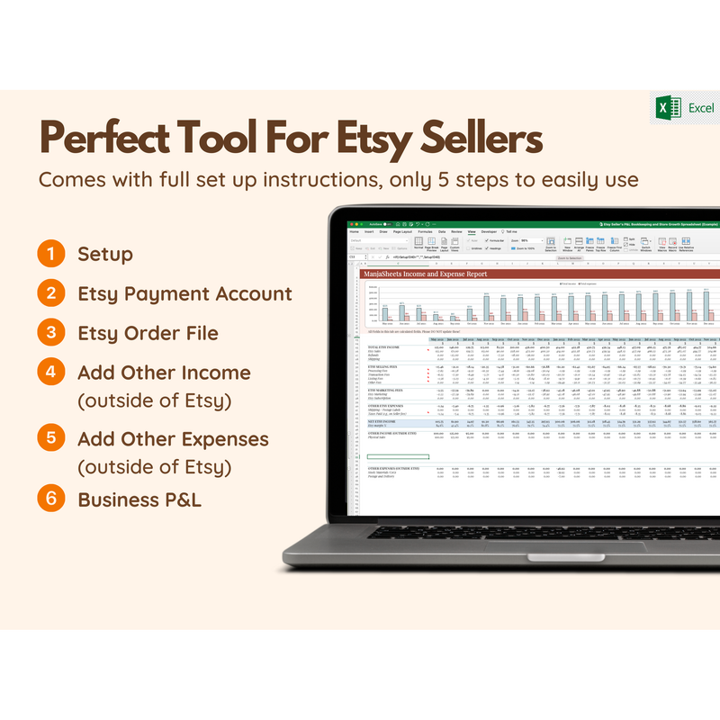 Spreadsheet to Keep Track of Etsy Sales – Excel Template