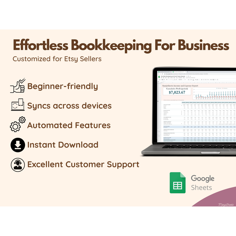 Spreadsheet to Keep Track of Etsy Sales – Google Sheets