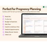 Digital Pregnancy Planner & Journal Excel Sheet