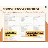 Simple, comprehensive wedding checklist of to dos