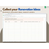 store and collect your renovation ideas diary