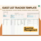 Track attendance of your wedding guests, create a guest list