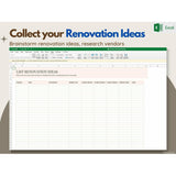 collect and store your renovation ideas diary