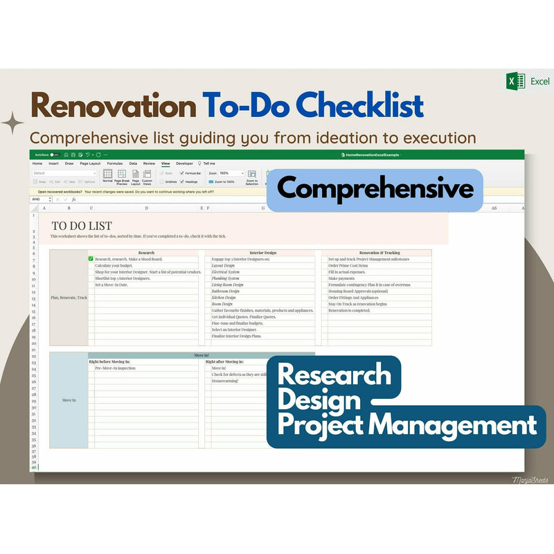 to do checklist for renovation project management