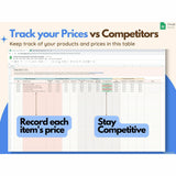 Product Pricing Calculator, Pricing Guide, Pricing Sheet, track your prices of your product against your competitors