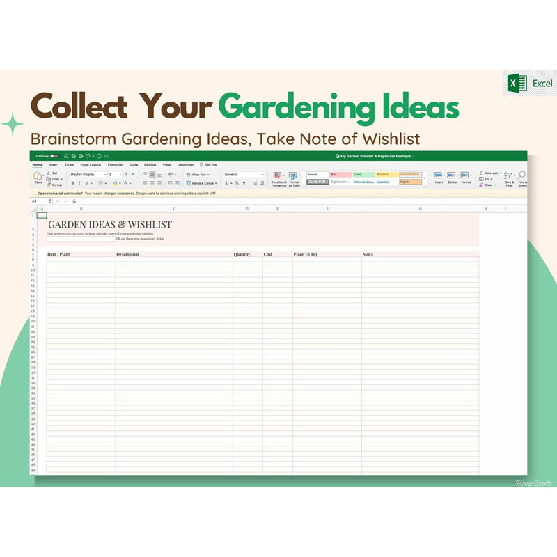Garden Planner, Garden Journal, Plant Tracker