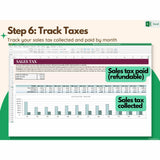 Bookkeeping Small Business, Bookkeeping Template, Expense Tracker, track sales taxes