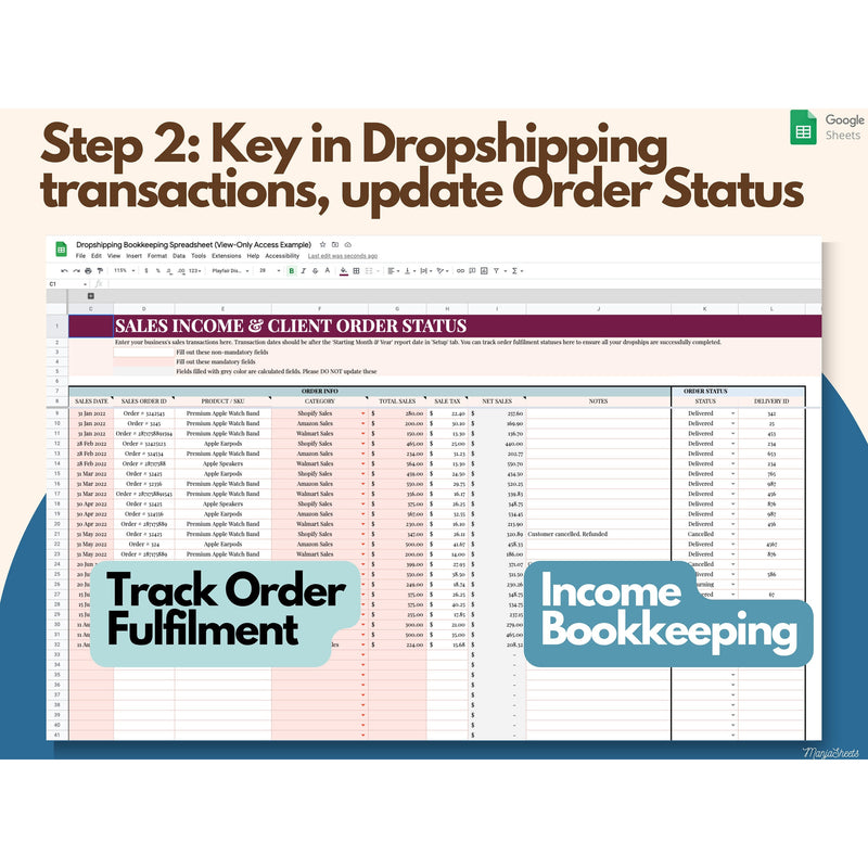 Dropshipping Small Business, Expense Tracker, Business Planner