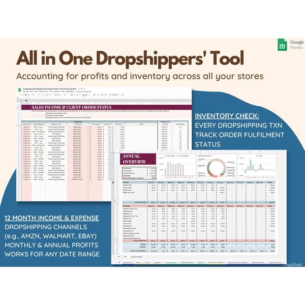 Dropshipping Small Business, Expense Tracker, Business Planner